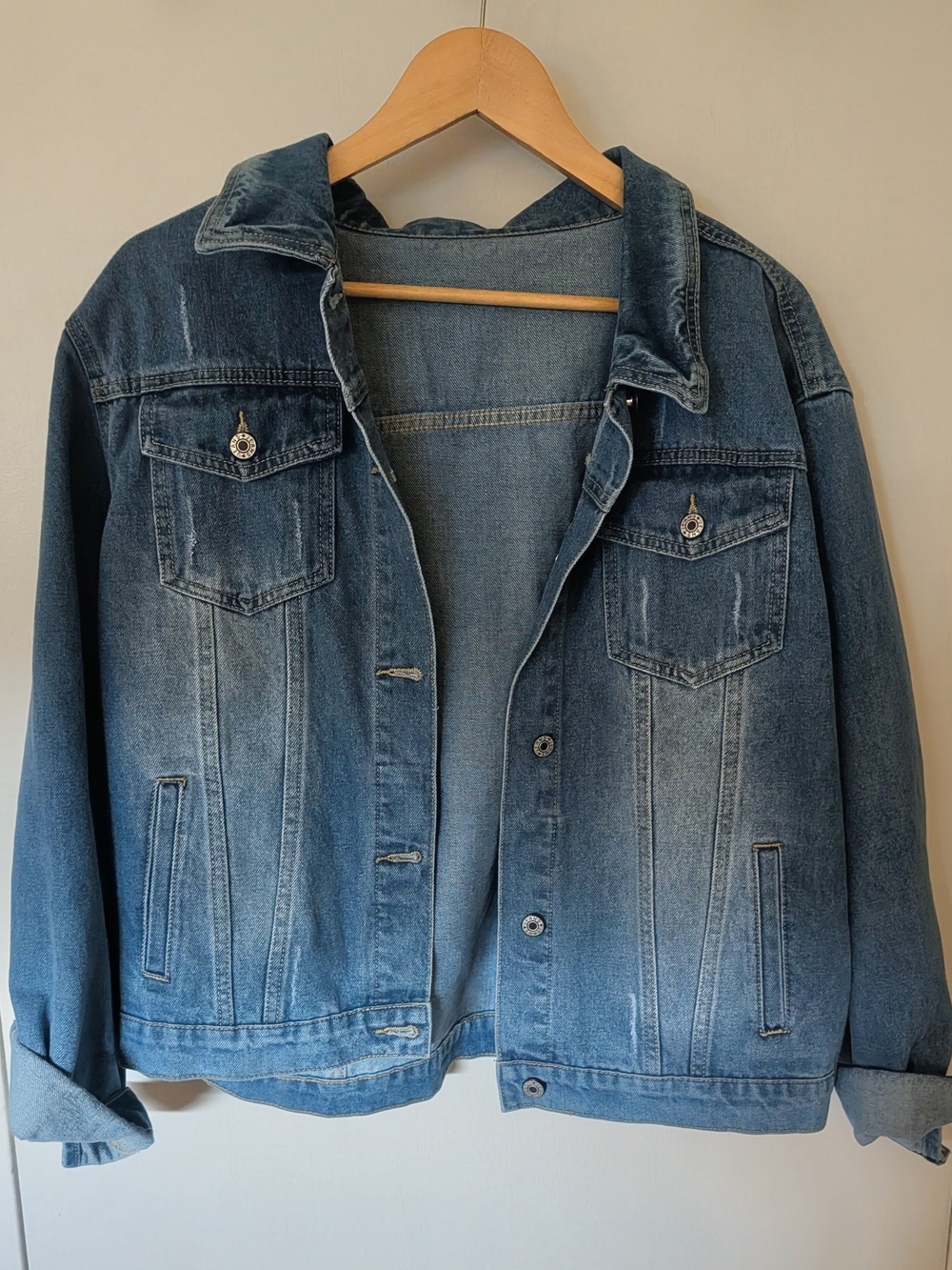 Women's Oversized Denim Jacket in Blue